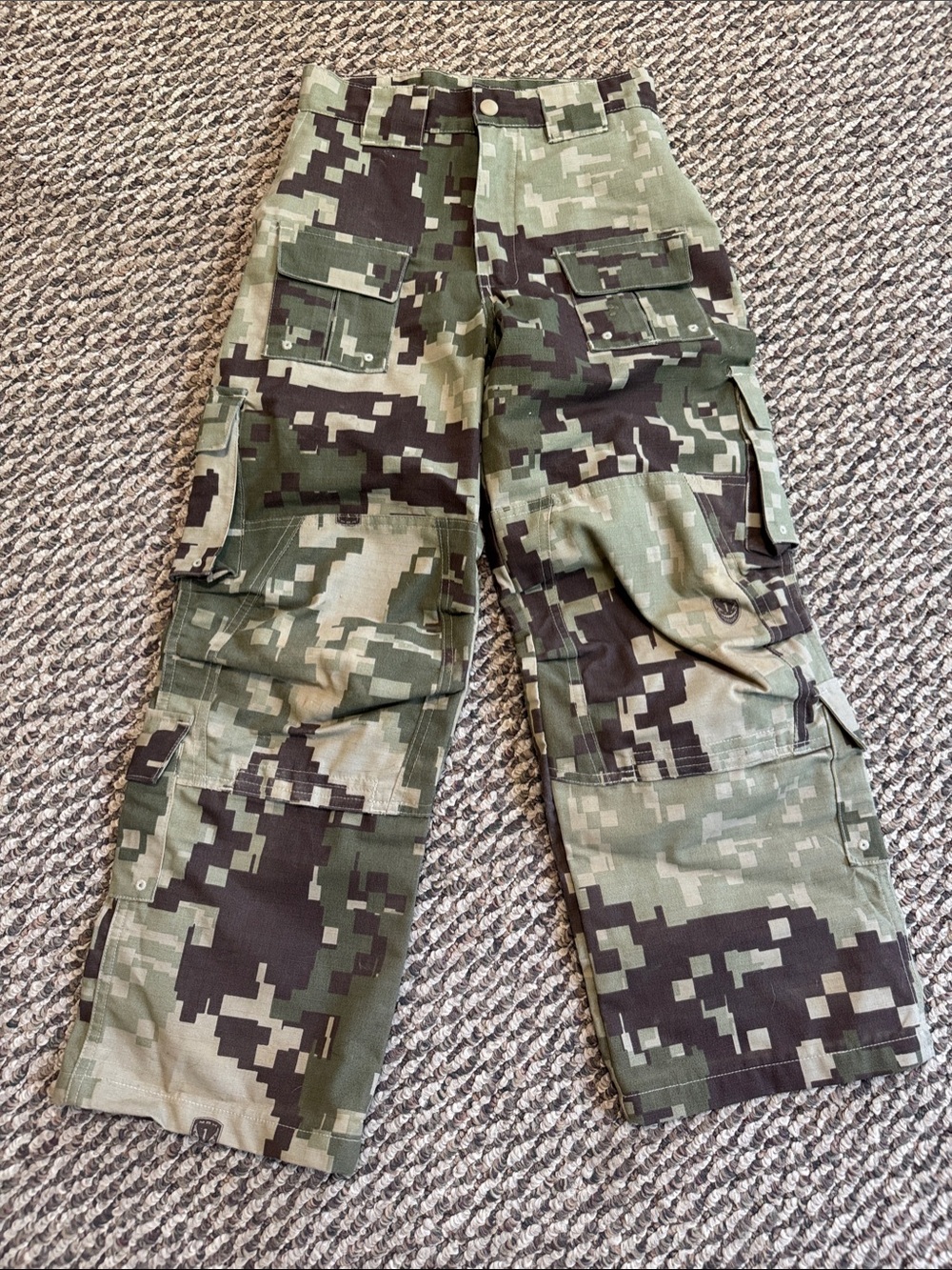 JBX Youth Tactical Camo Cargo Pants - Green YTH SIZE